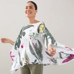 Chico’s Tropical Poncho Top NWT